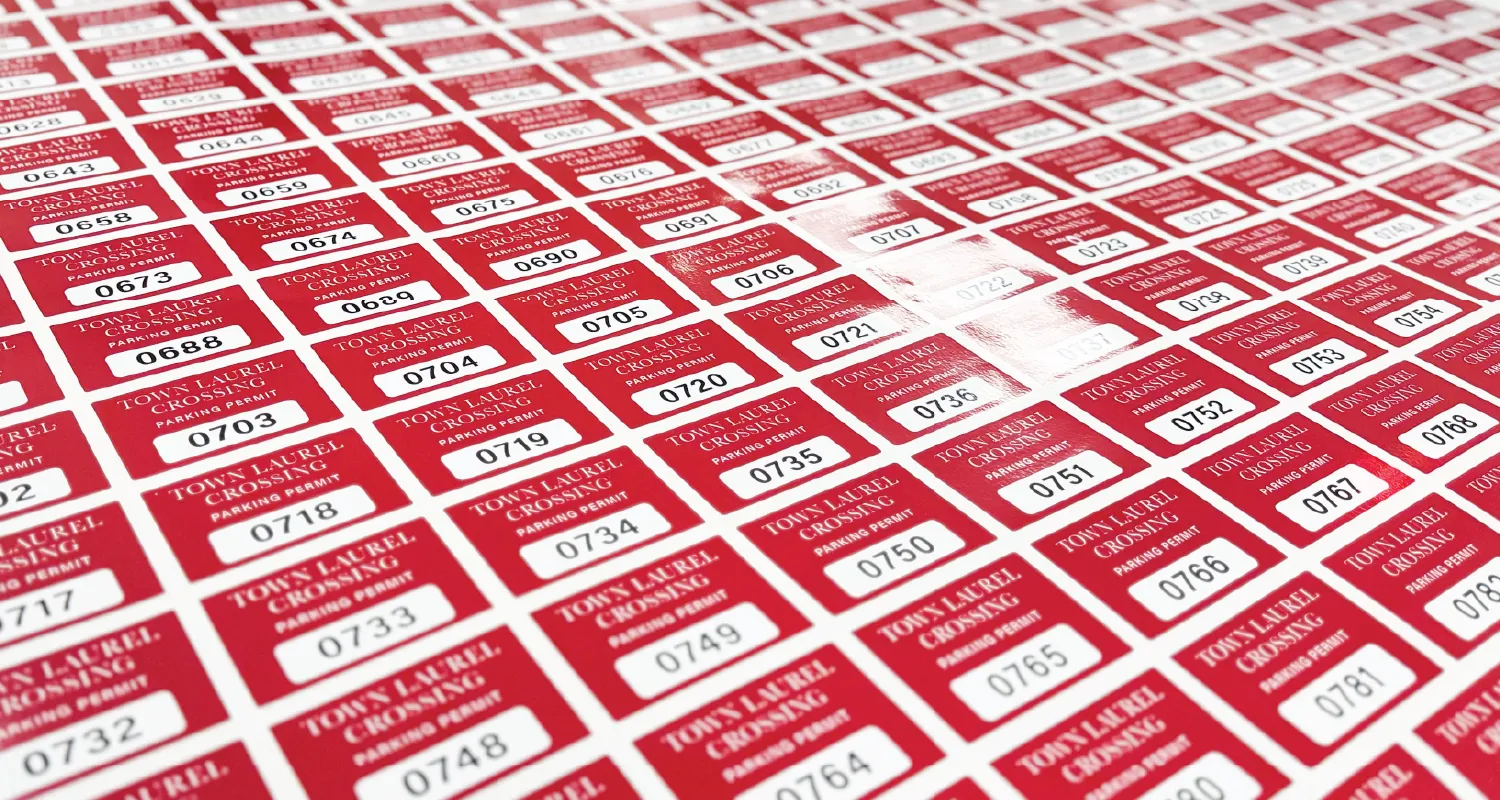 An image of a very large sheet of custom labels