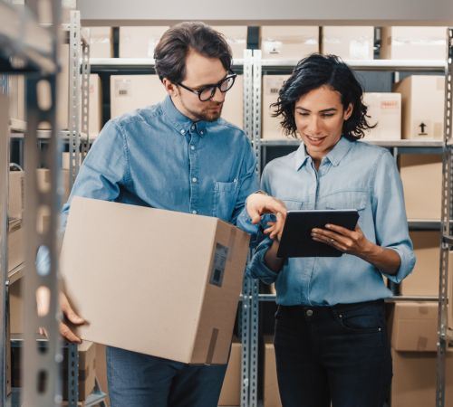 Order fulfillment warehouse employees