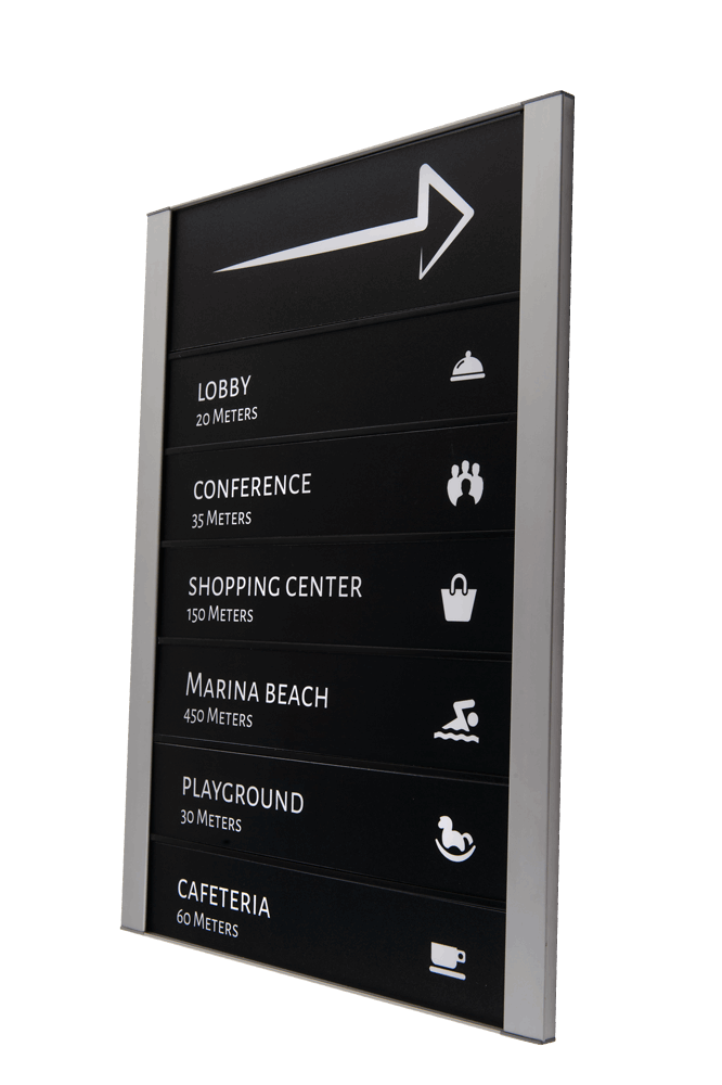 Wayfinding sign at complex