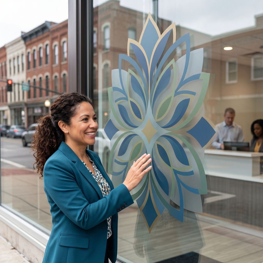 photo of window graphics