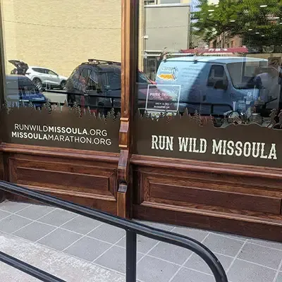 custom window signs at AlphaGraphics Missoula
