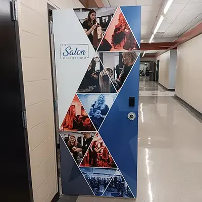 door sign at AlphaGraphics Helena