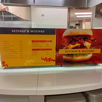menu board at AlphaGraphics Northbrook Deerfield