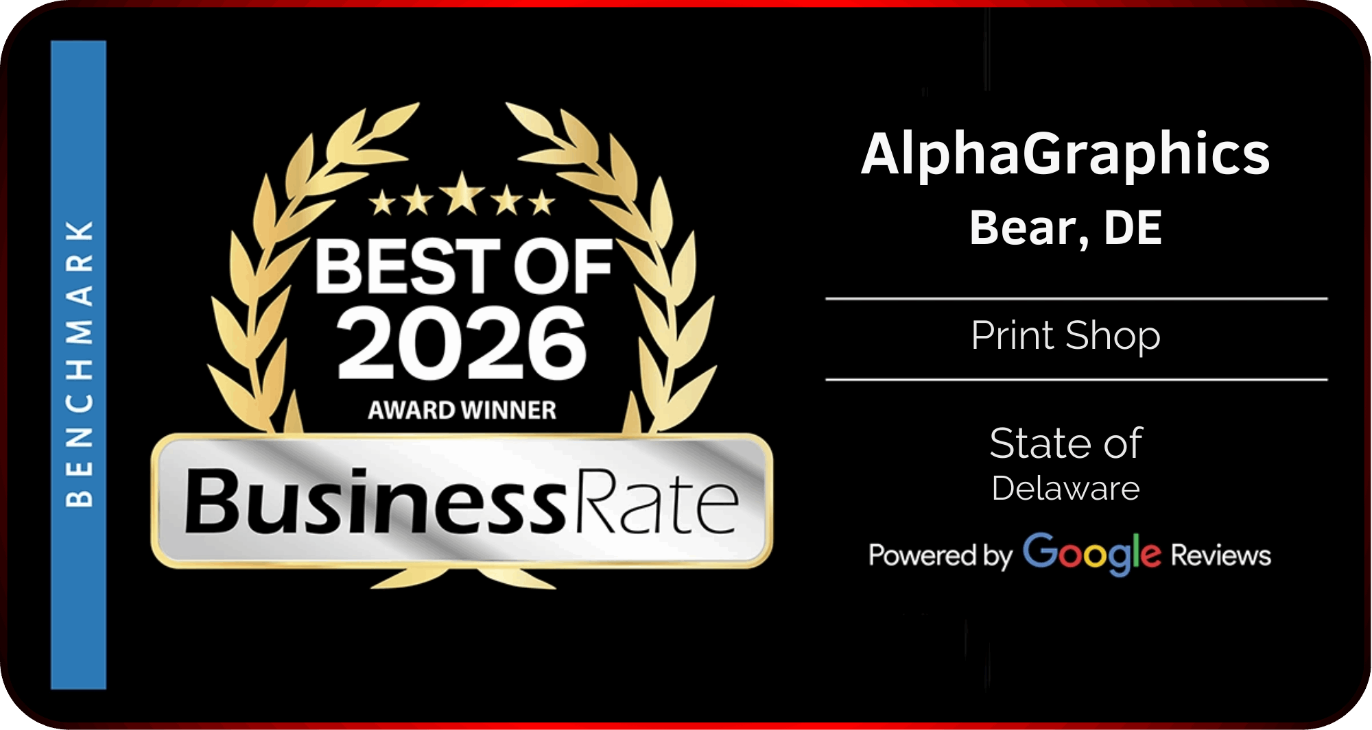 Best Print Shop in Delaware Award