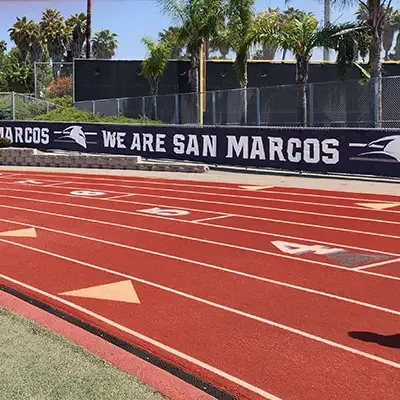 mesh banner at AlphaGraphics San Marcos