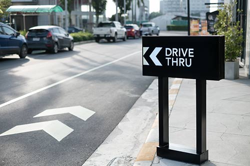 drive thru sign
