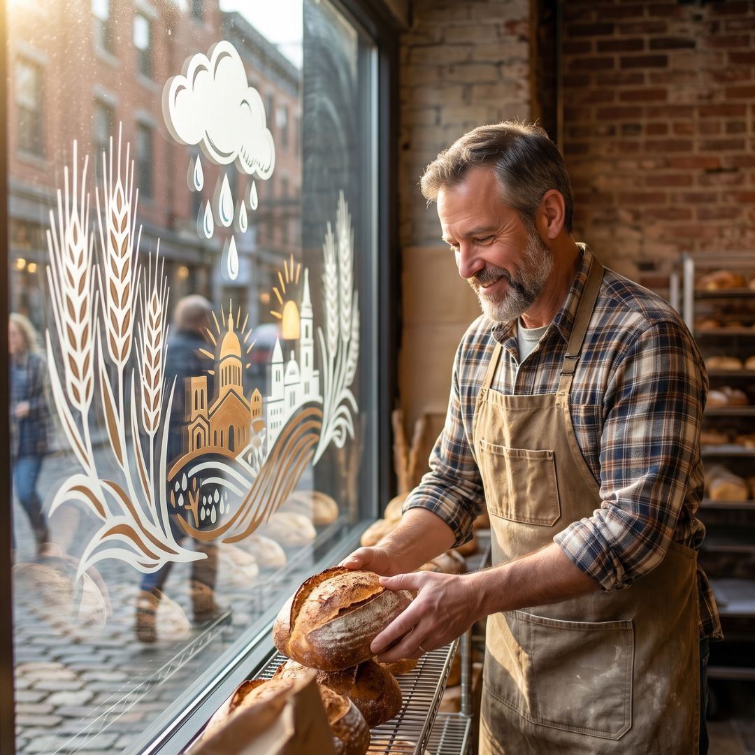 photo of window graphics
