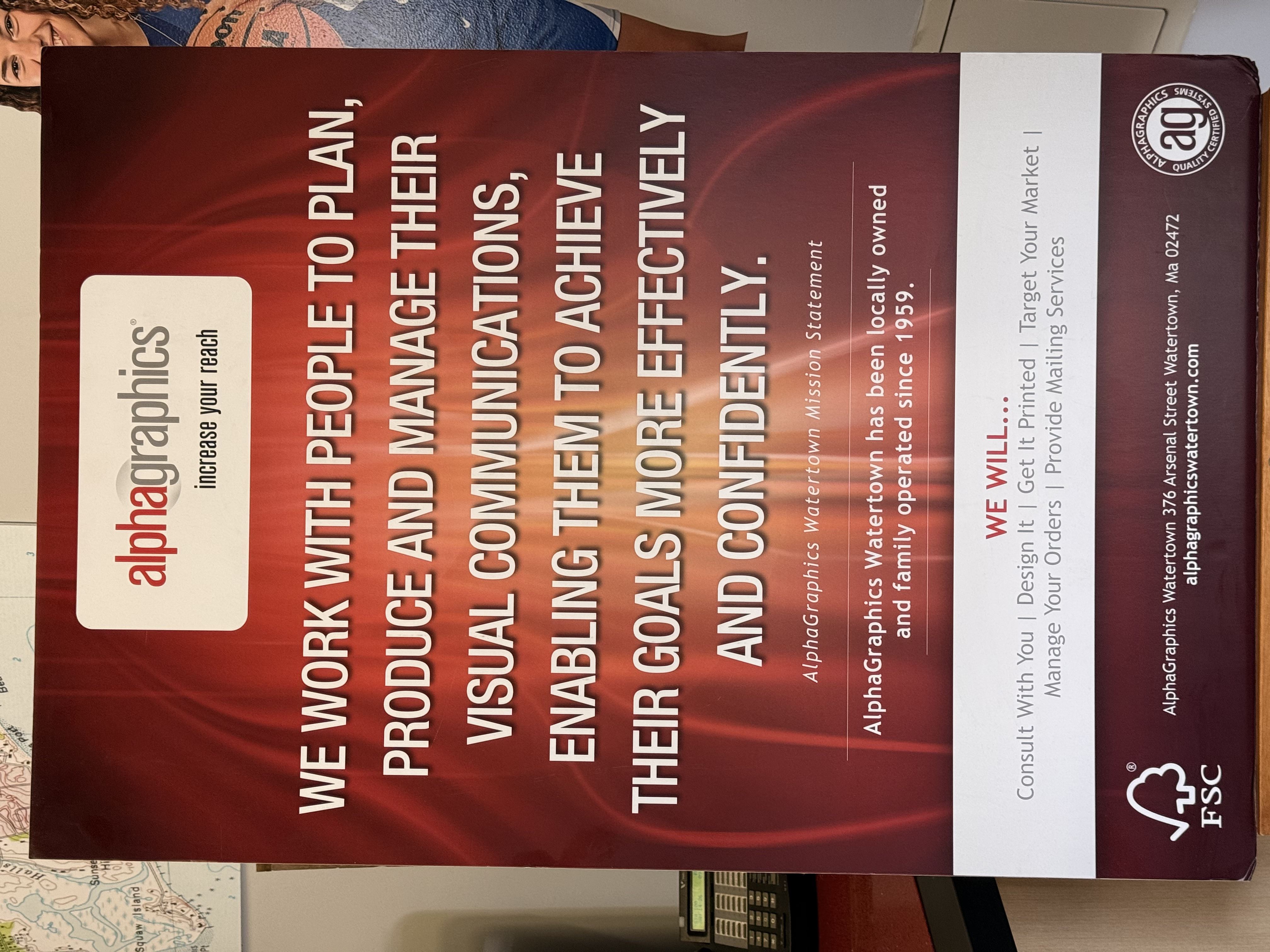 Contact AlphaGraphics Watertown, MA today to discover how professional printing can help elevate your brand.