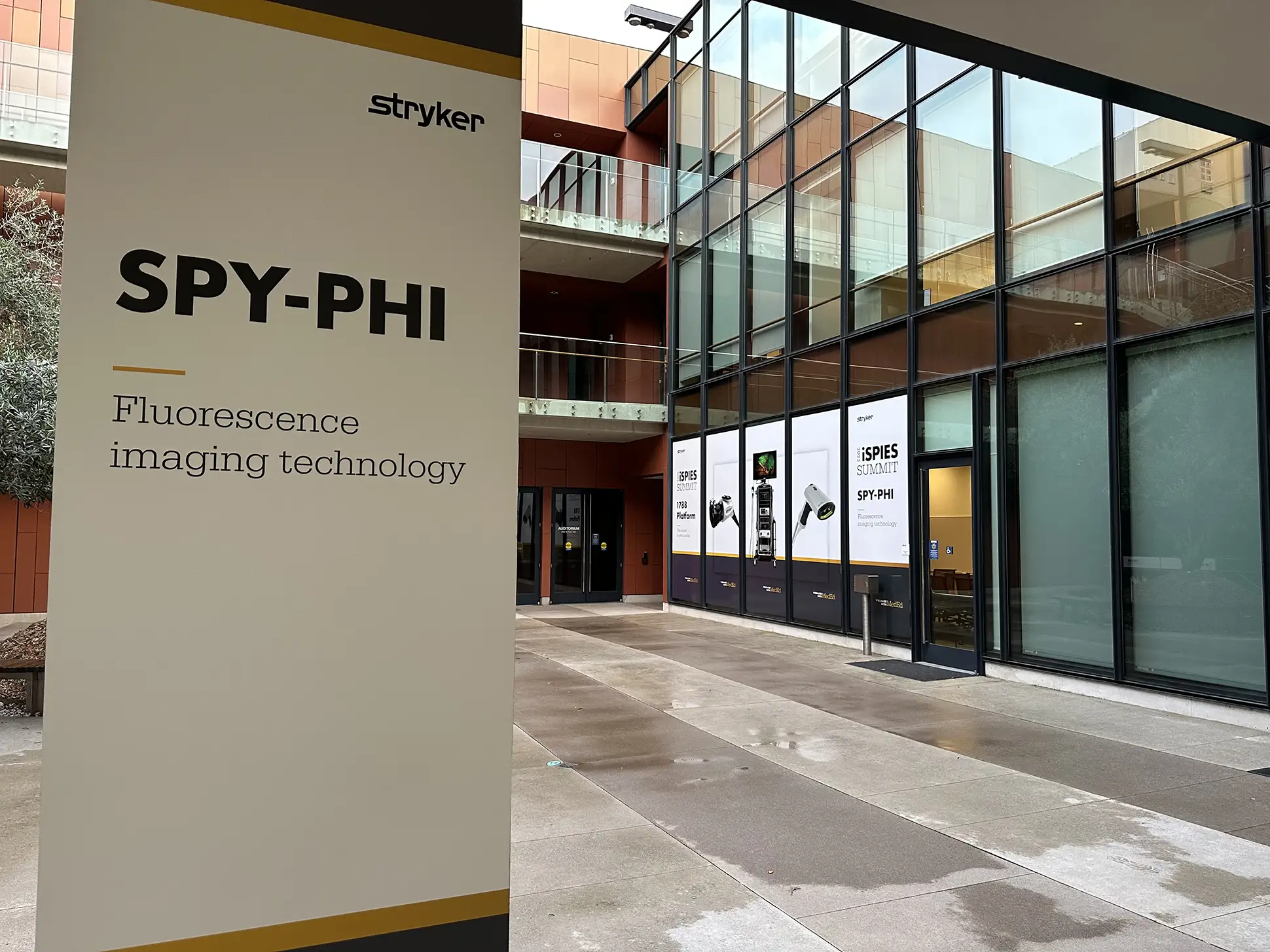 Lobby signage used at a life sciences event, printed by AlphaGraphics San Diego