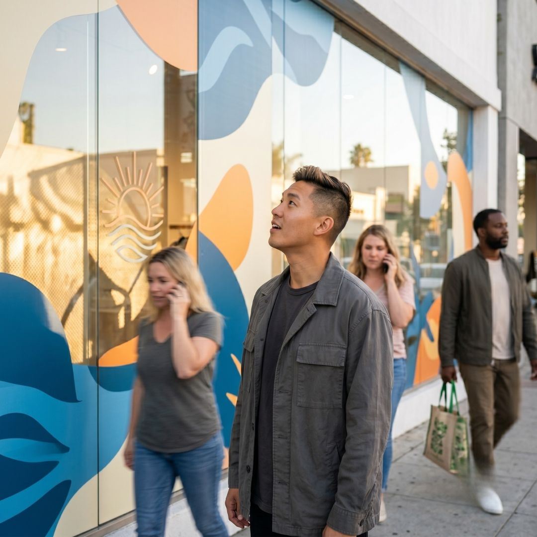 photo of window graphics
