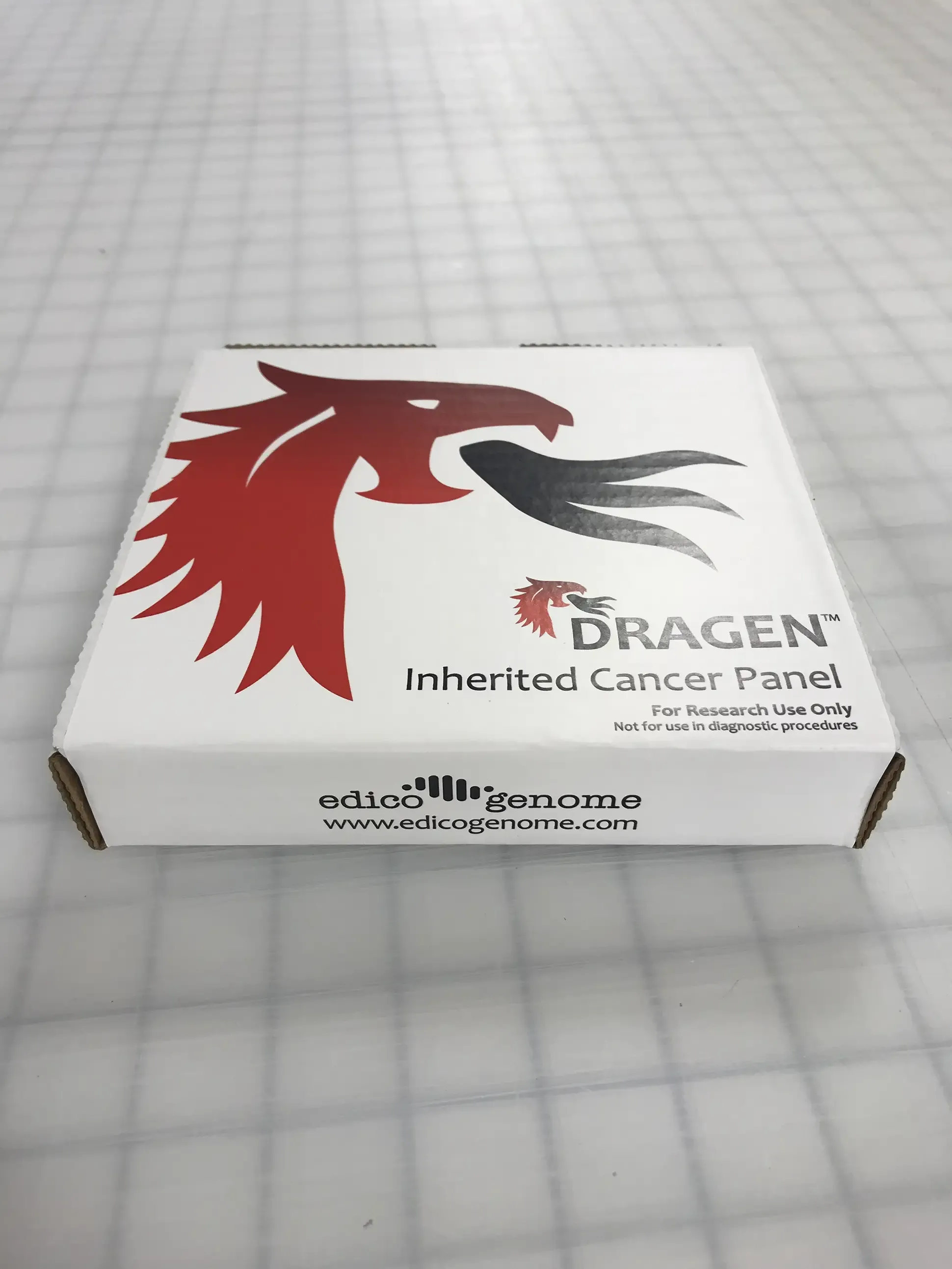 Custom printed packaging for a life sciences or medical product, designed for secure presentation and branding