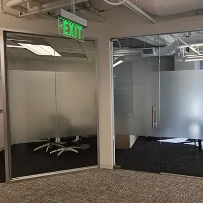 frosted windows at AlphaGraphics Downtown San Francisco