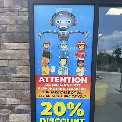 window sign at alphagraphics rockhill