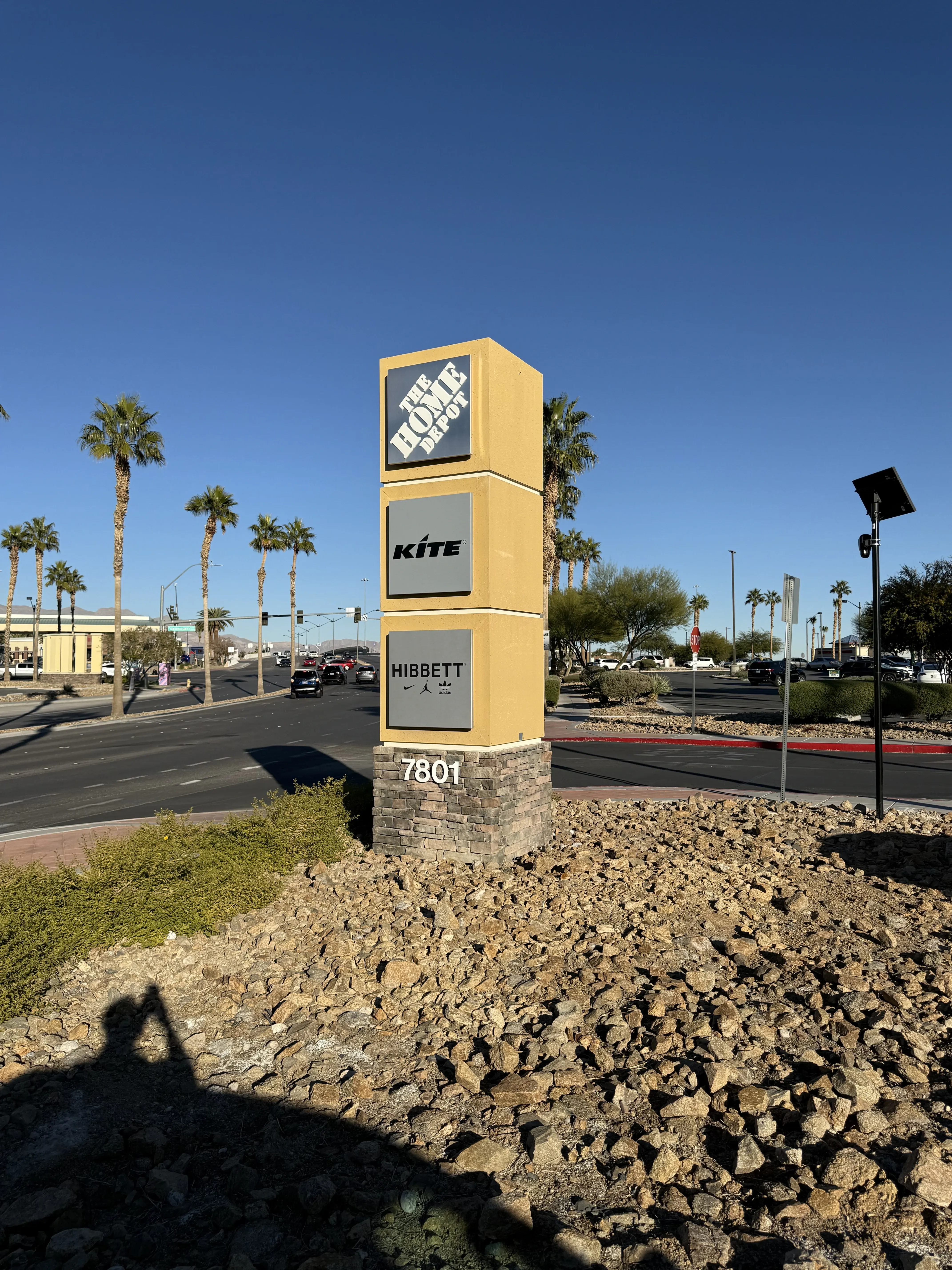 Aluminum tenant panel installed on commercial pylon sign in Las Vegas