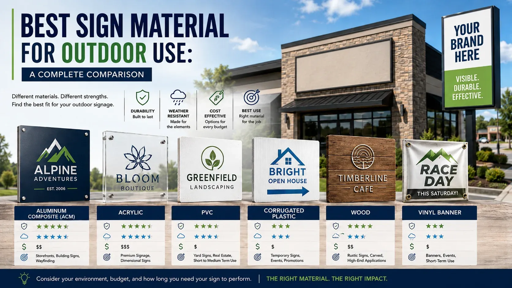Best Sign Material for Outdoor Use